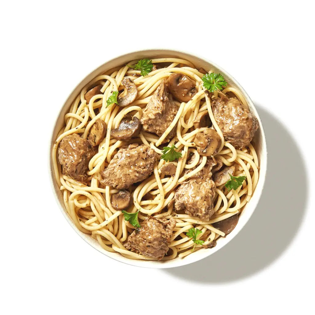 Four-Mushroom Stroganoff