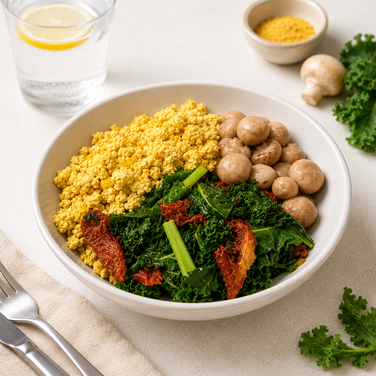 Scrambled Tofu & Mushroom