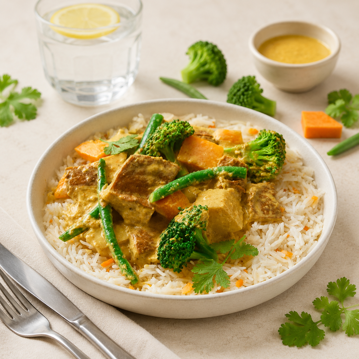 Yellow Seitan Curry