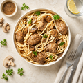 Four-Mushroom Stroganoff