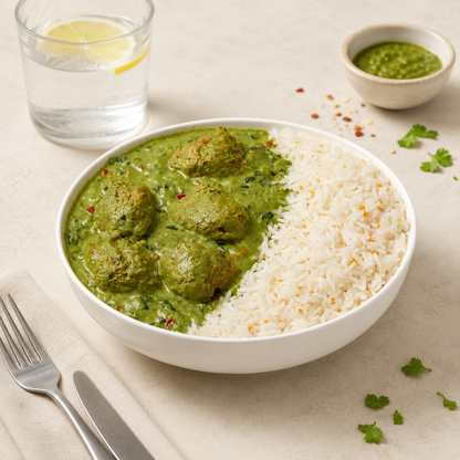 Indian Mushroom Nuggie Saag