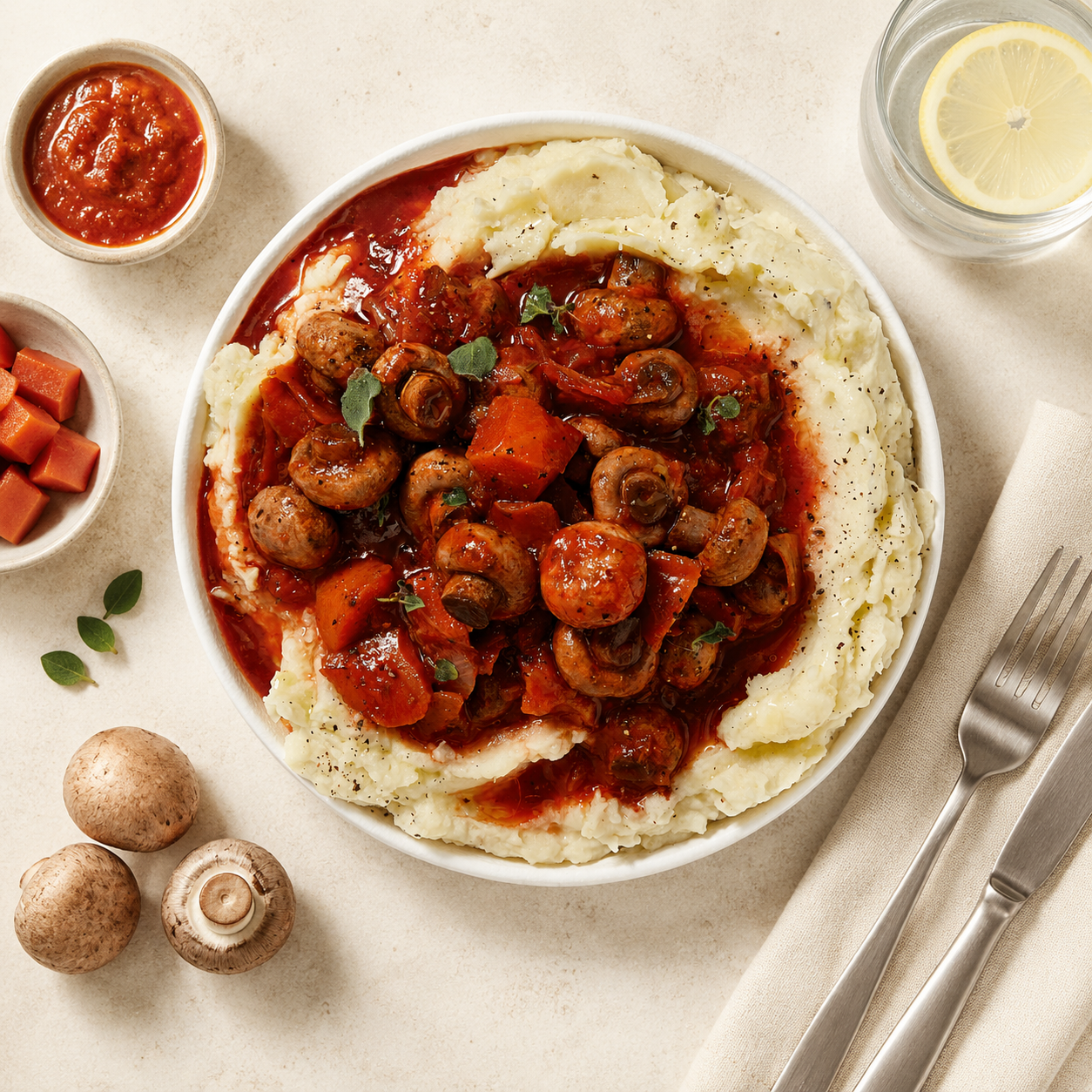 Mushroom Bourguignon & Garlic Mash