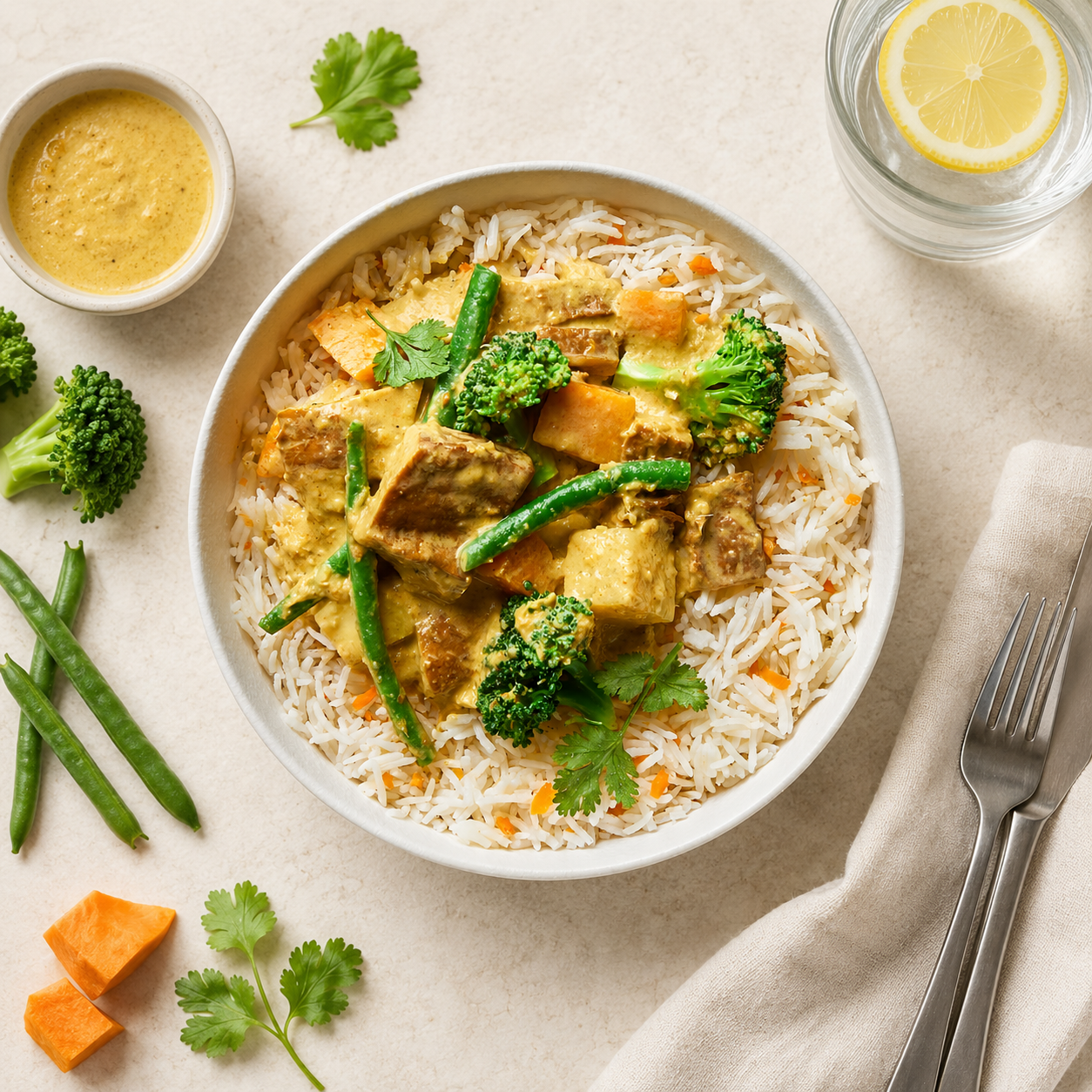 Yellow Seitan Curry