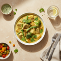 Yellow Seitan Curry Family